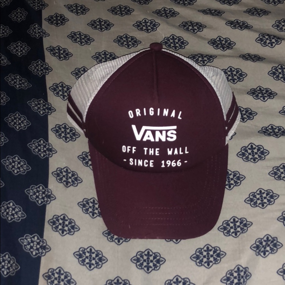 Burgundy Vans Hat